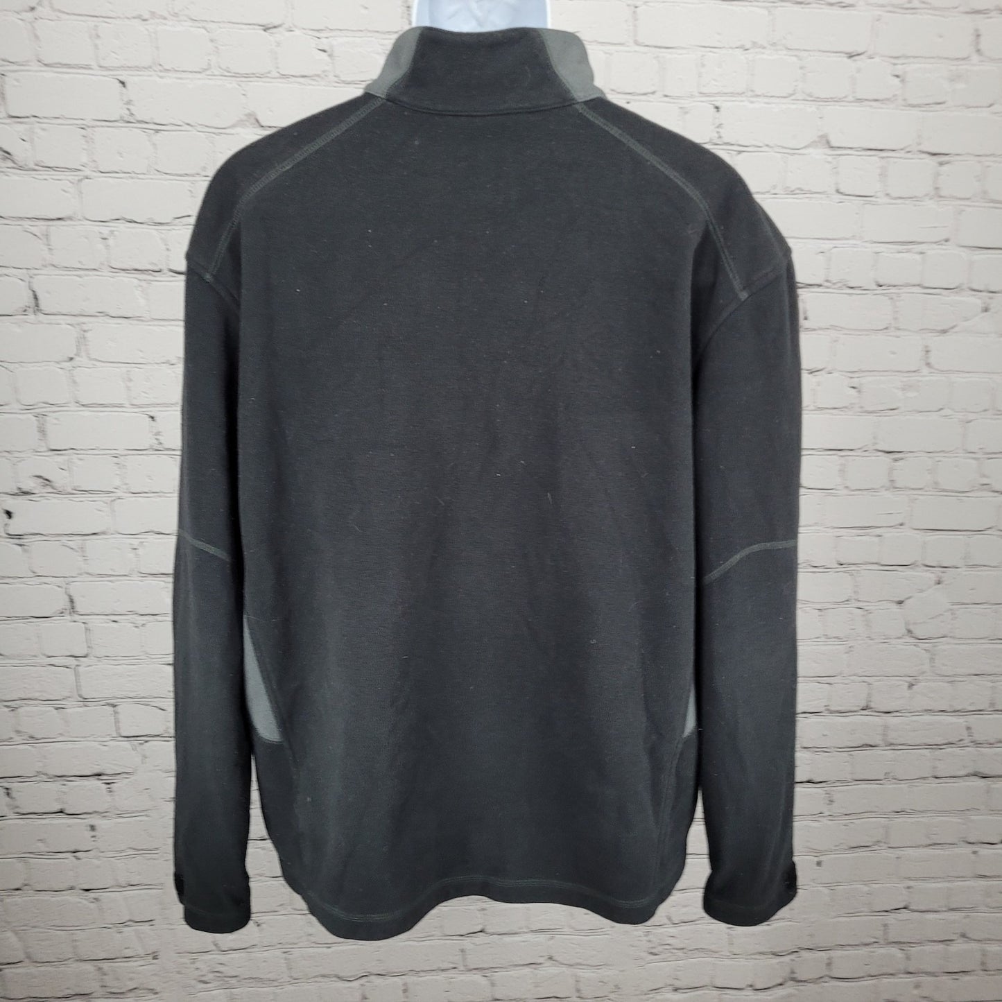 Columbia Black Fleece Full Zip Mock Neck Pockets Long Sleeve Jacket Size XL