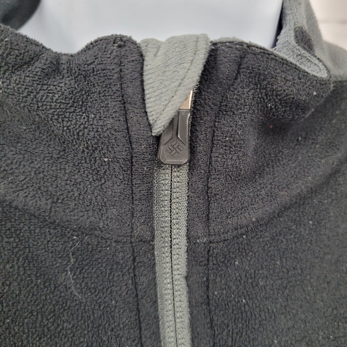 Columbia Black Fleece Full Zip Mock Neck Pockets Long Sleeve Jacket Size XL