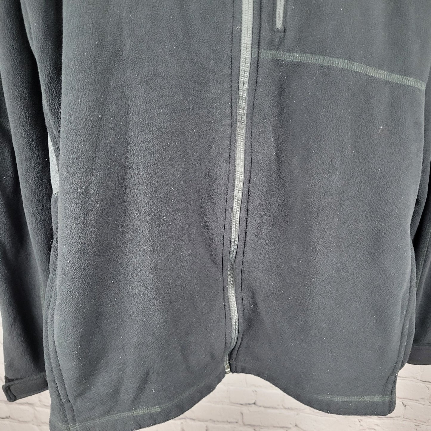 Columbia Black Fleece Full Zip Mock Neck Pockets Long Sleeve Jacket Size XL