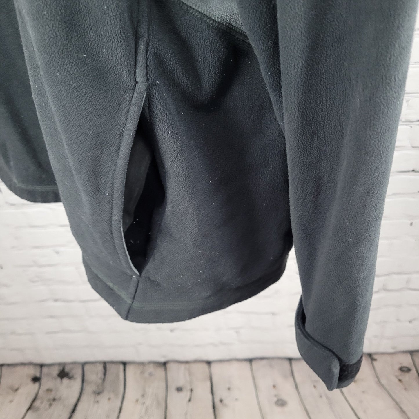 Columbia Black Fleece Full Zip Mock Neck Pockets Long Sleeve Jacket Size XL