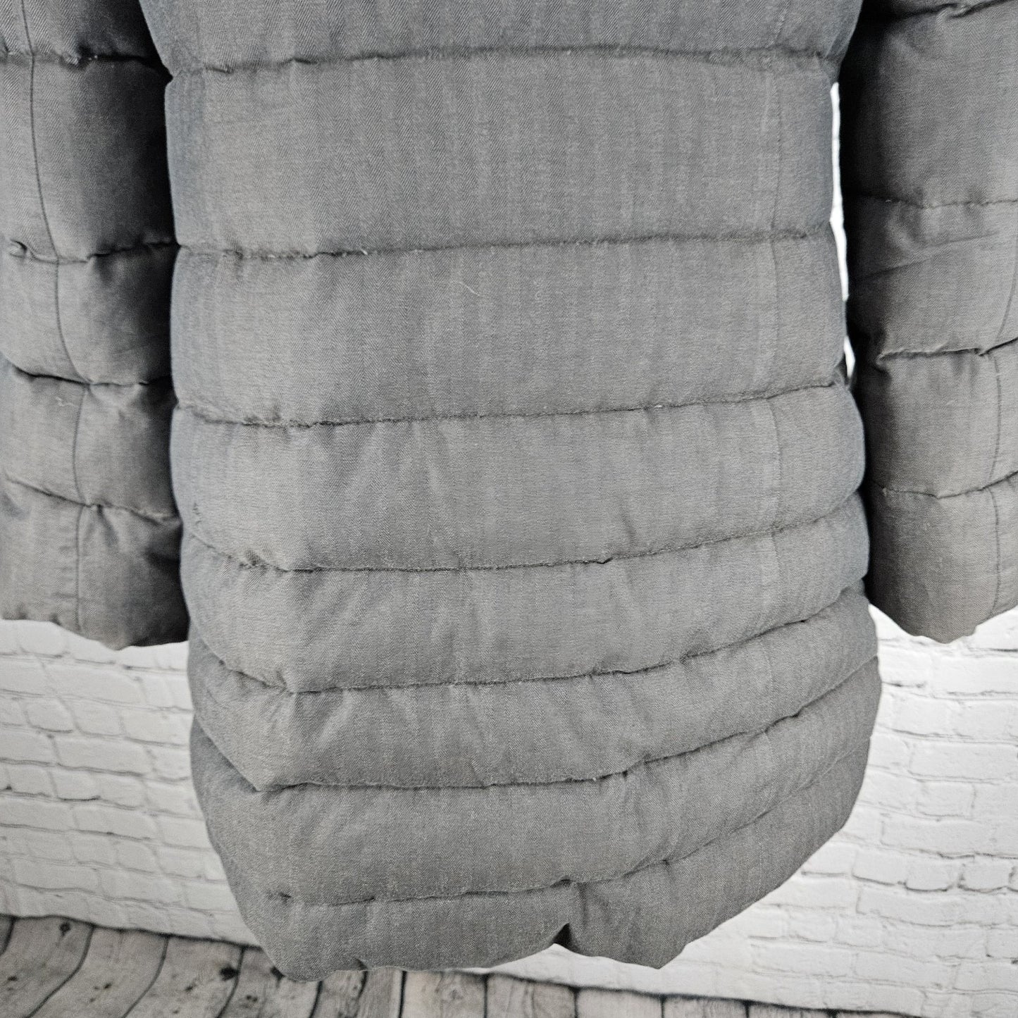Soia & Kyo Brown Down Feather Insulated Zip Snap Puffer Jacket Coat XS