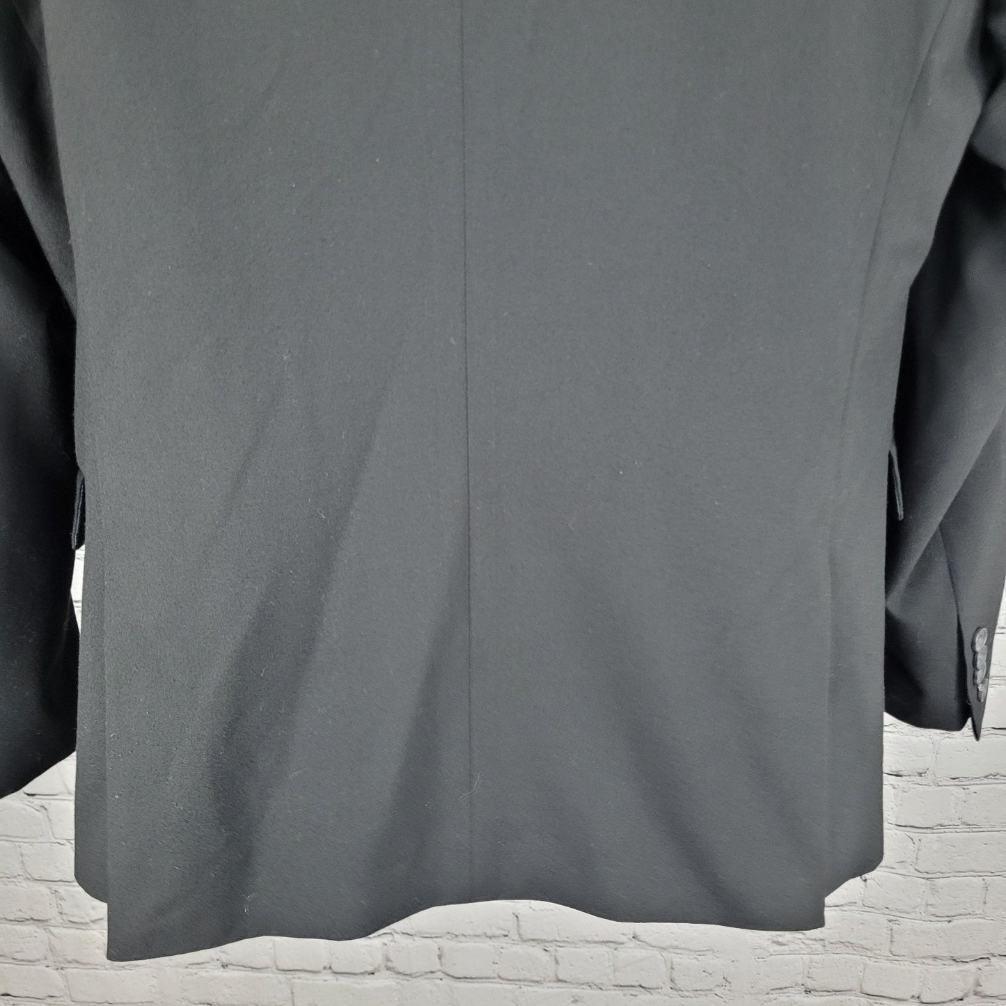J. Ferrar Black Super Slim Stretch 2 Button Notch Blazer Sport Coat Size 44R