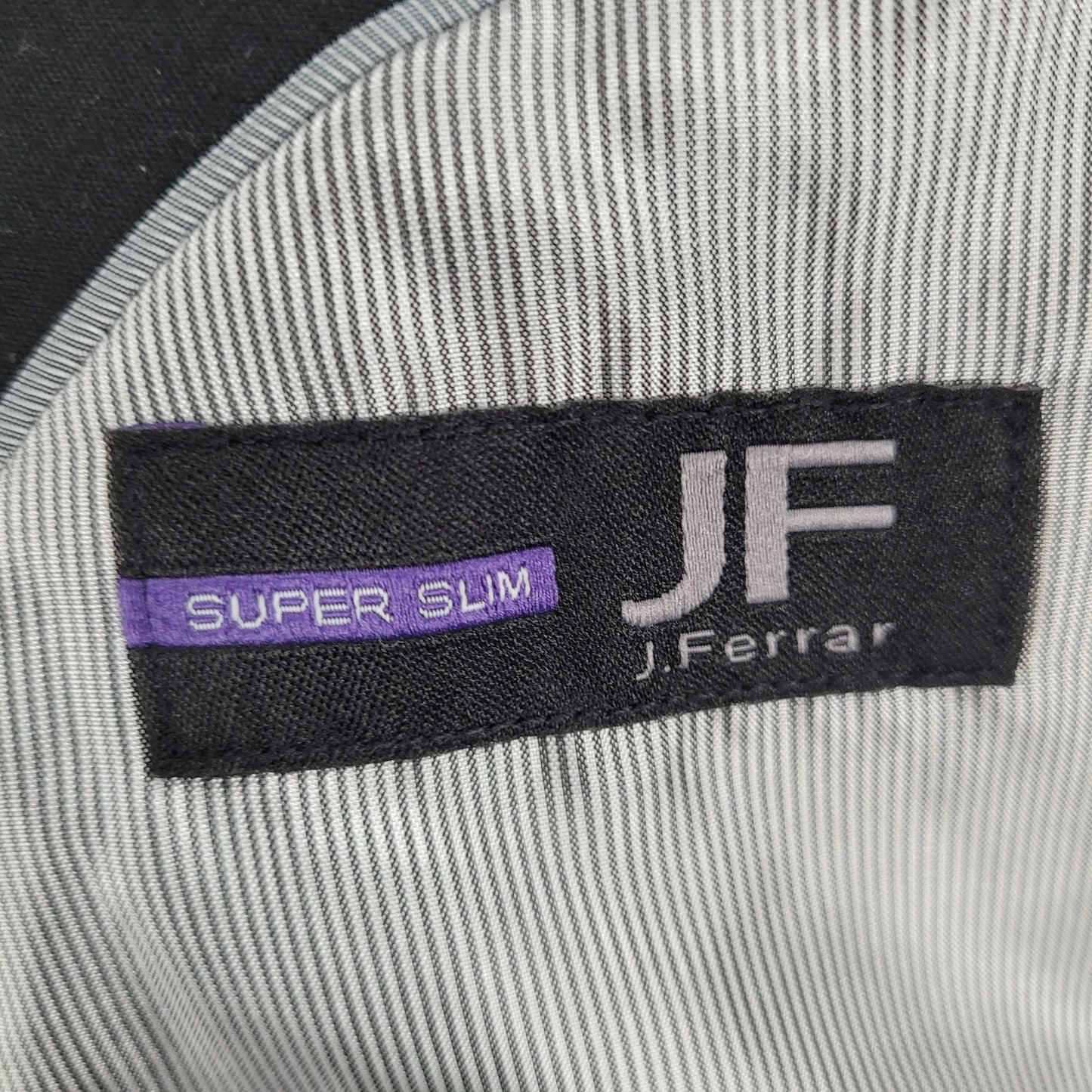 J. Ferrar Black Super Slim Stretch 2 Button Notch Blazer Sport Coat Size 44R