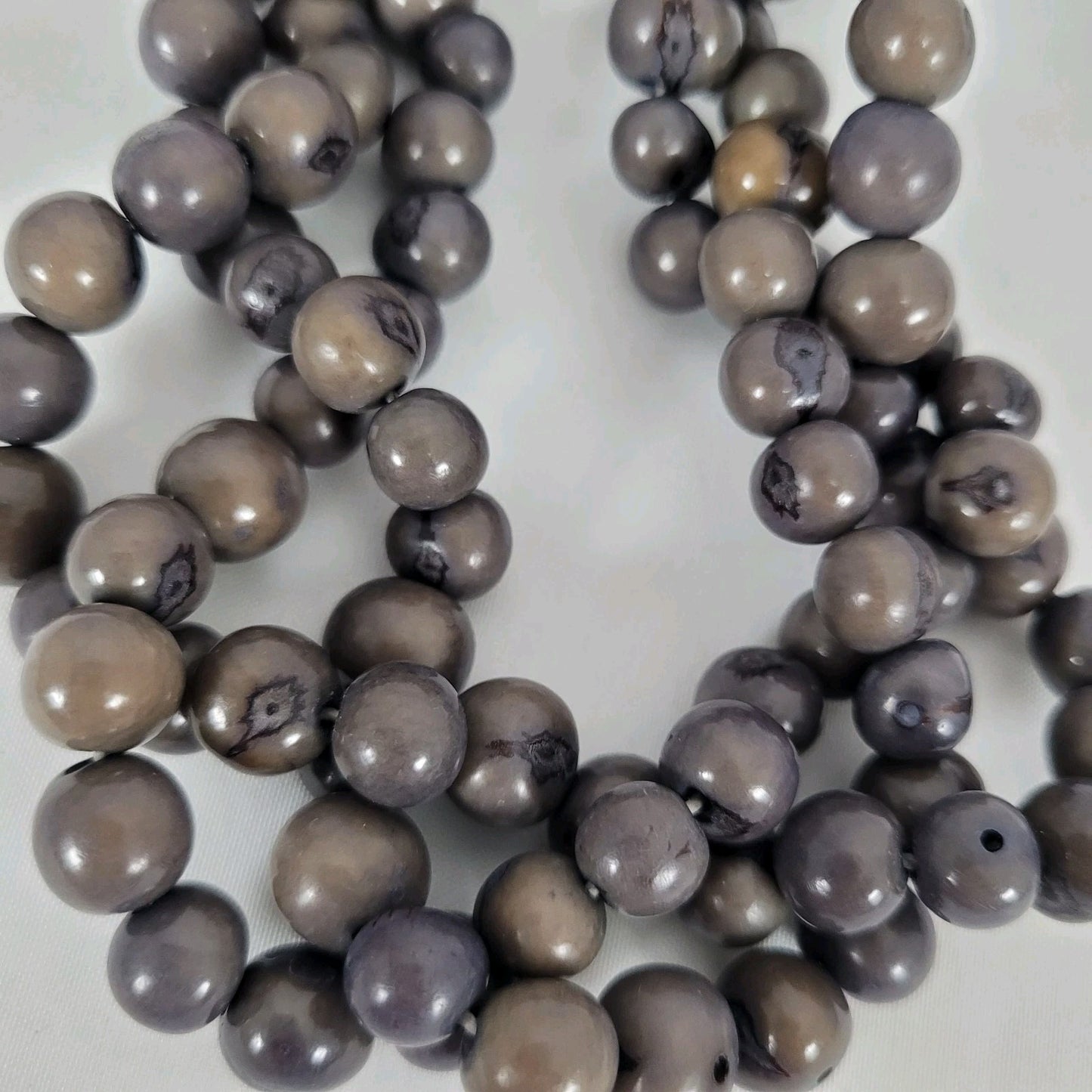 NWT One Market Grey Brown Beaded Necklace Boho Handmade MSRP $30
