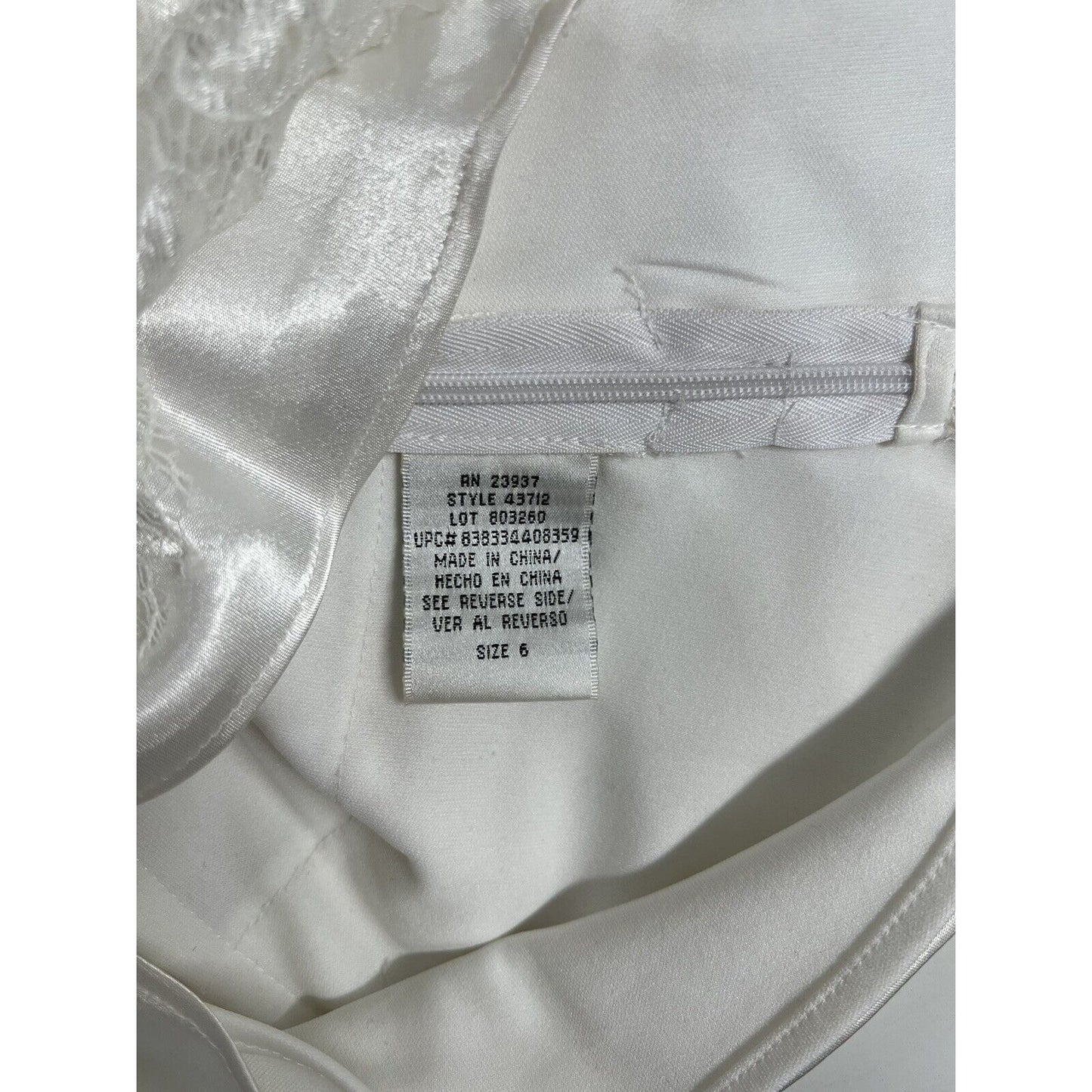 Vintage J.R. Nites By Carol Lin White Tiered Blouse Jeweled Chiffon Blouse 6