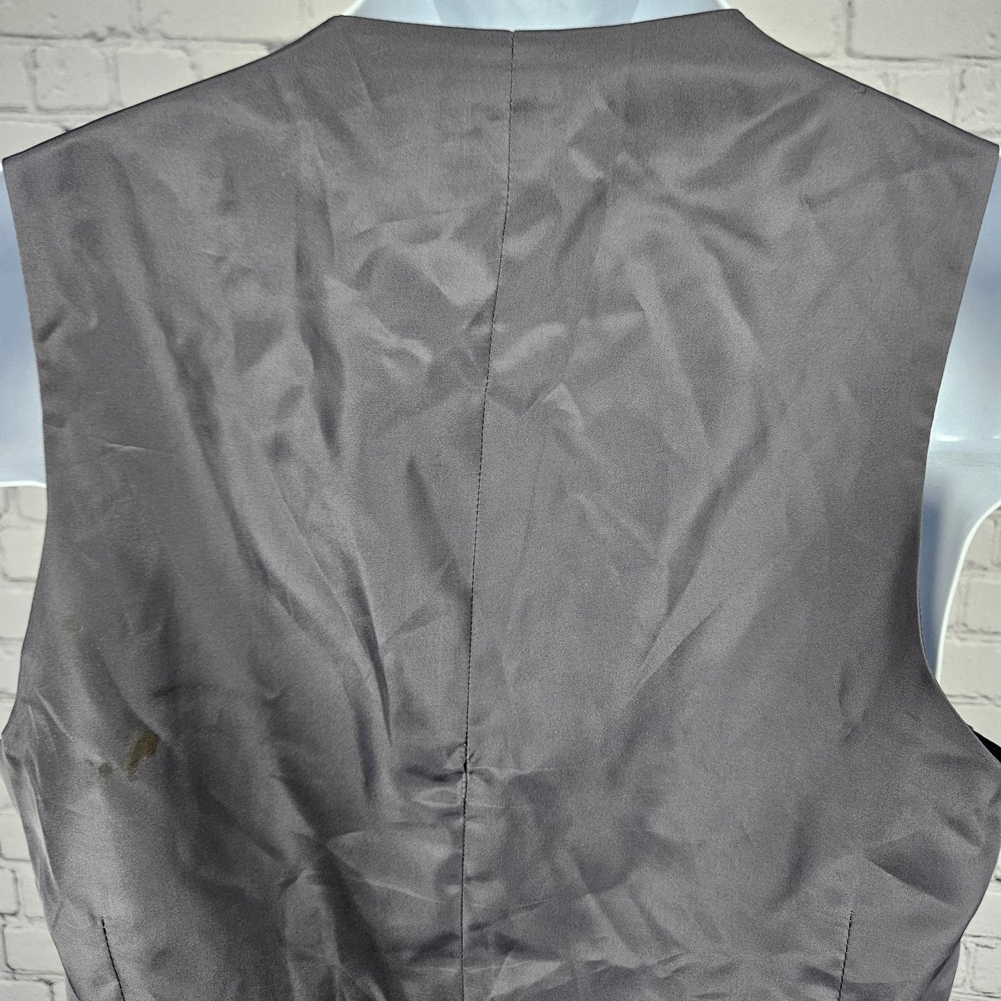 J. Ferrar JF Grey Slim Stretch 5 Button Lined Suit Vest Waistcoat Small S