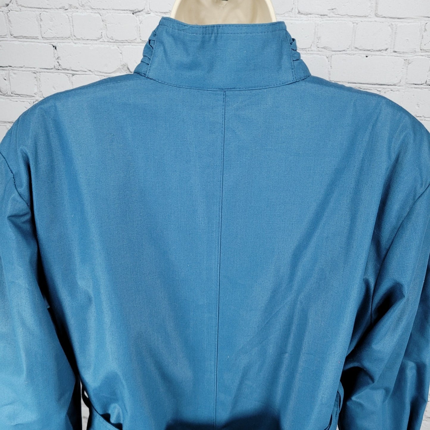 VTG London Fog Maincoats Blue Belt Thinsulate Zip Liner Overcoat Trench USA 14R
