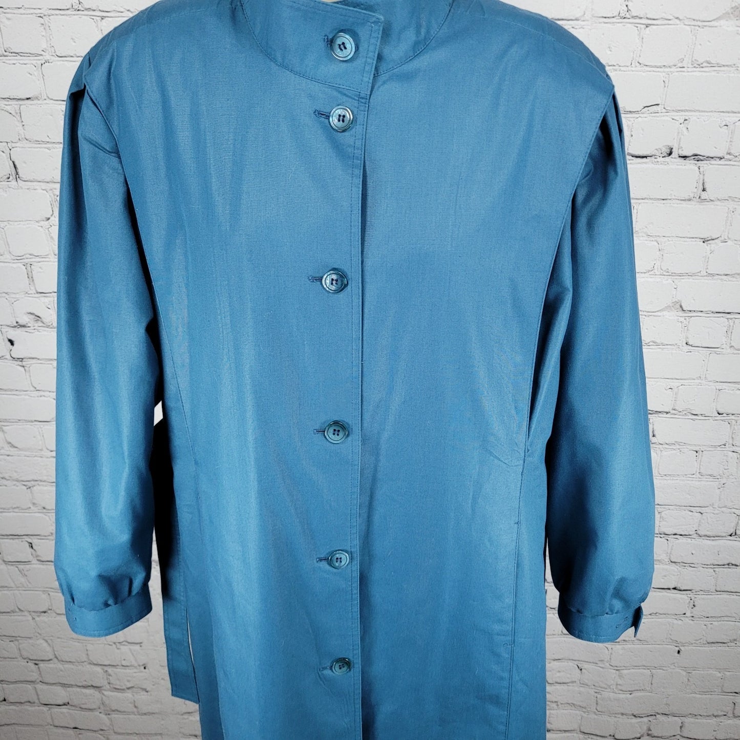 VTG London Fog Maincoats Blue Belt Thinsulate Zip Liner Overcoat Trench USA 14R
