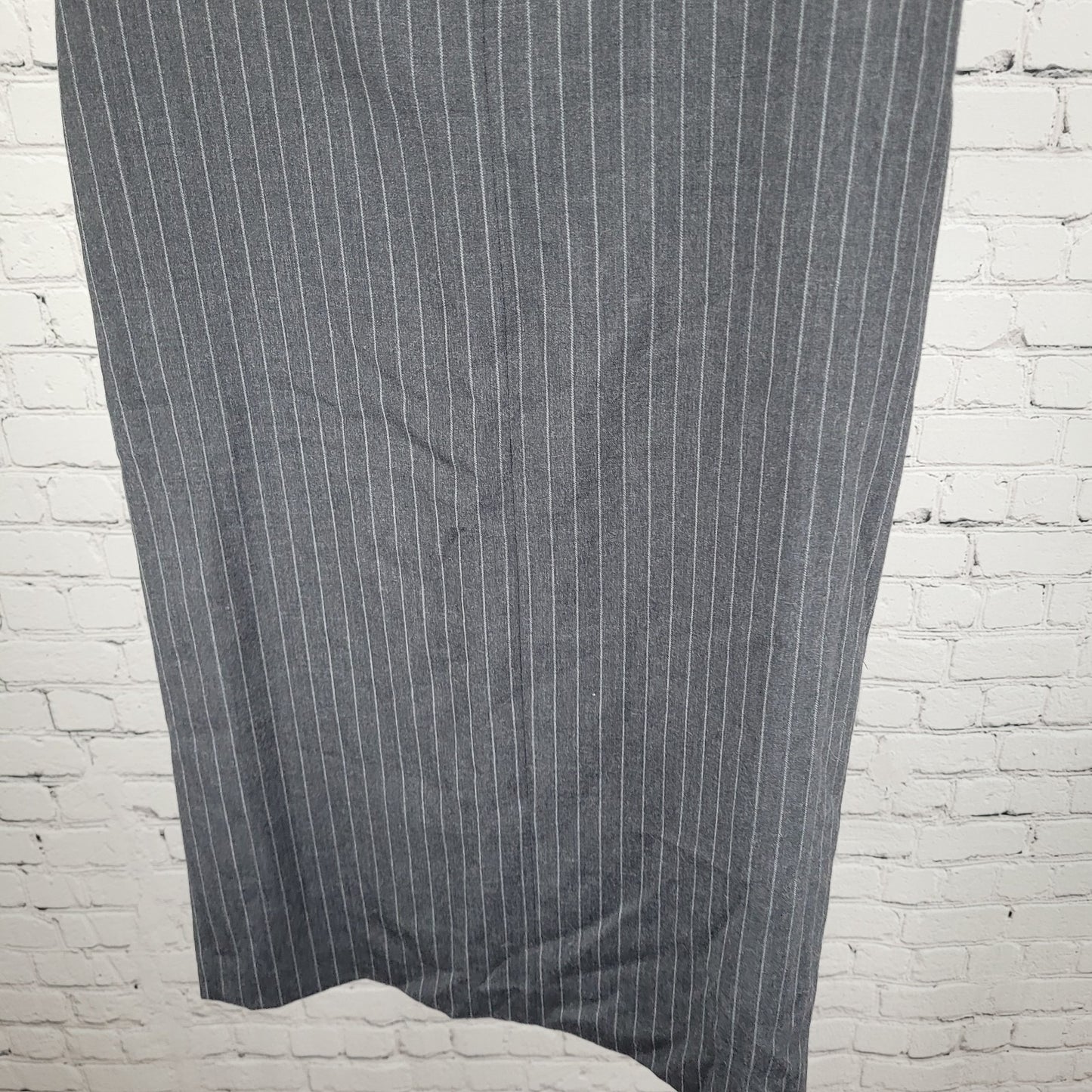 VTG NWT Laura Scott Gunmetal Grey Wool Blend Pinstriped Lined Skirt Size 6P