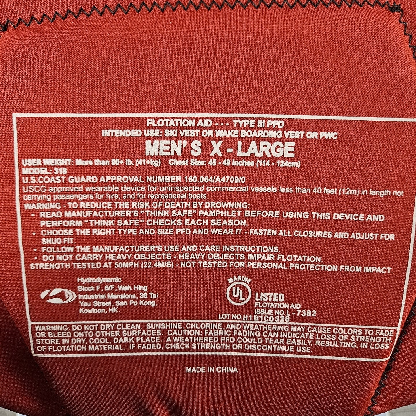 Incite Cabela's Black Red Aquaflex Ski Wakeboard Vest Life Jacket Mens XL