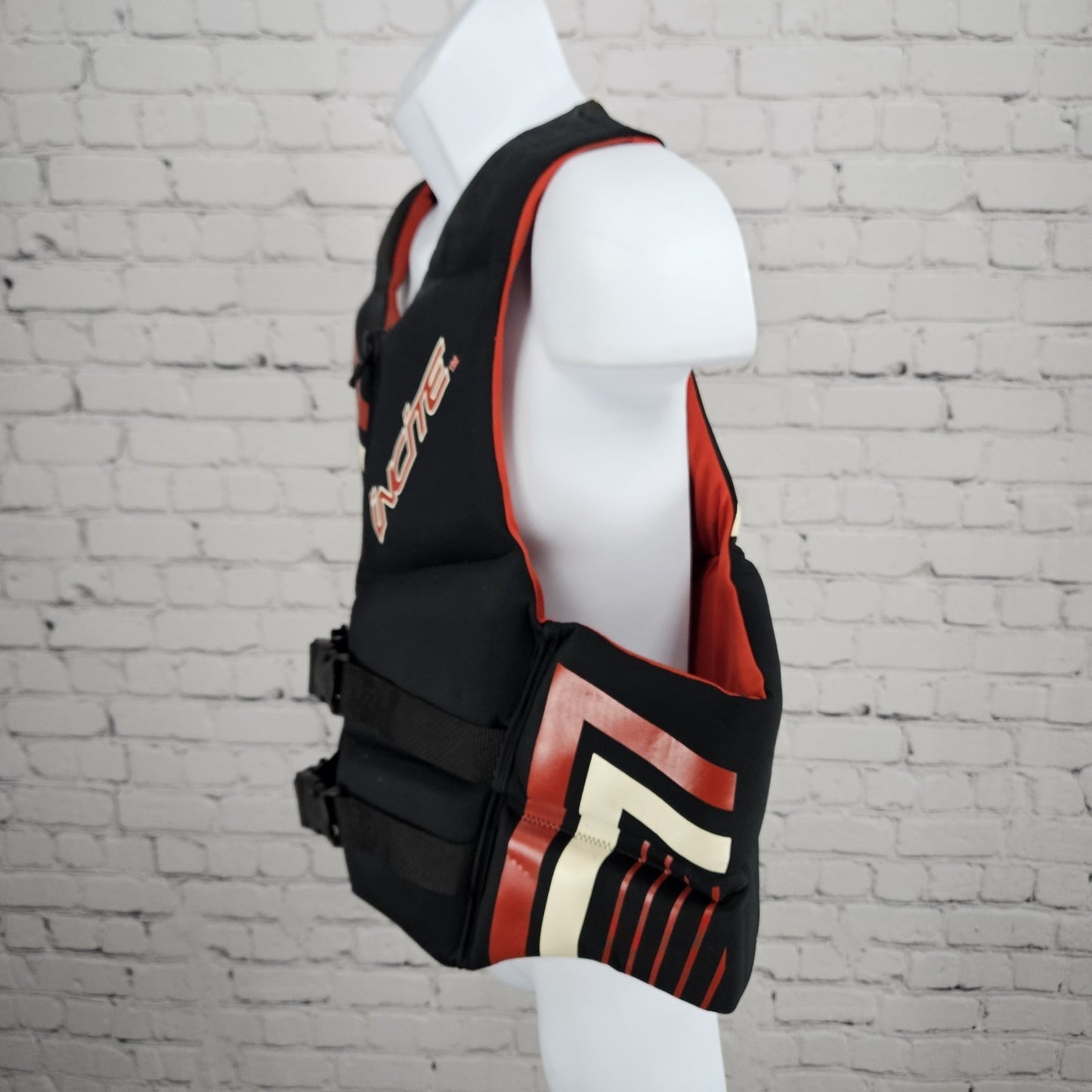 Incite Cabela's Black Red Aquaflex Ski Wakeboard Vest Life Jacket Mens XL