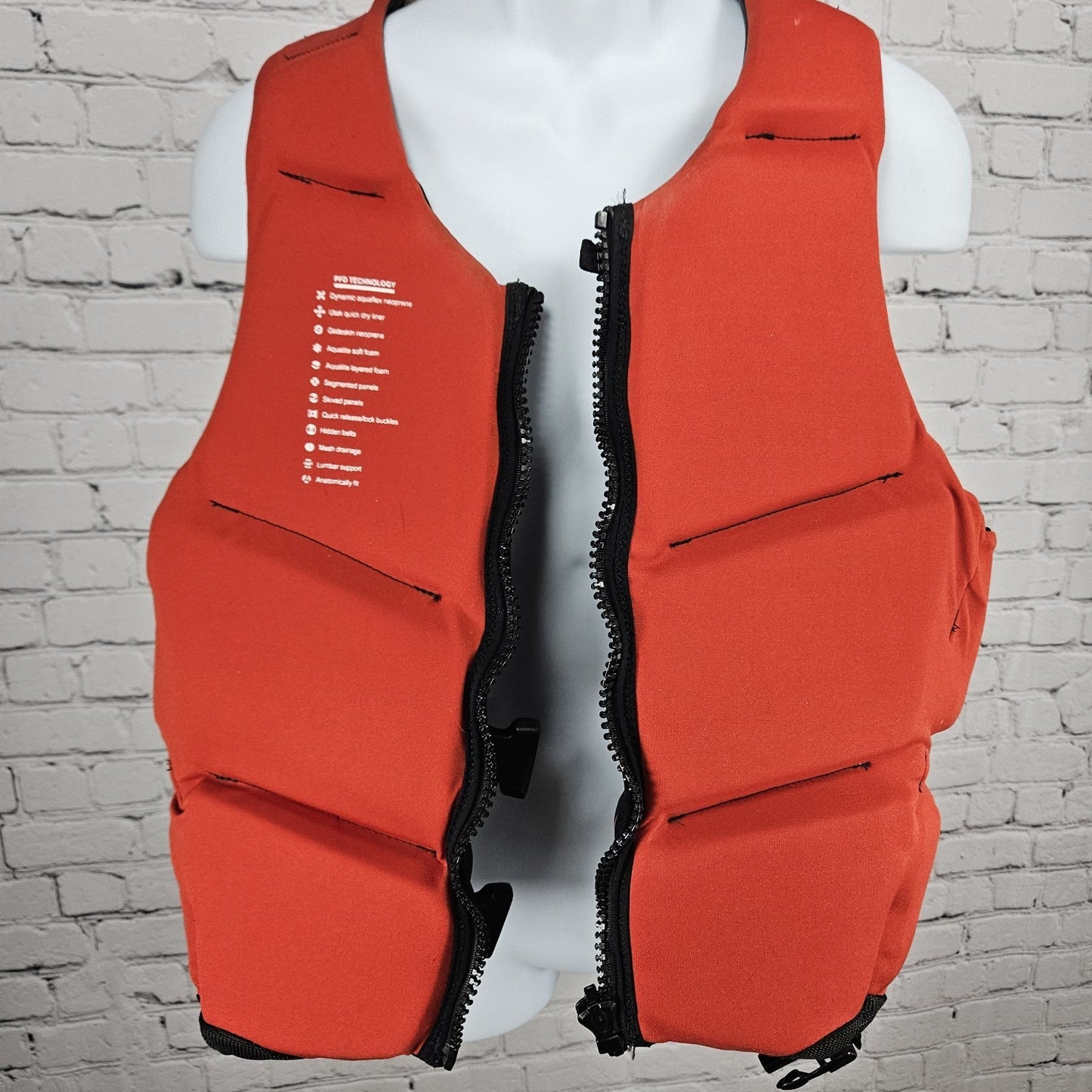 Incite Cabela's Black Red Aquaflex Ski Wakeboard Vest Life Jacket Mens XL