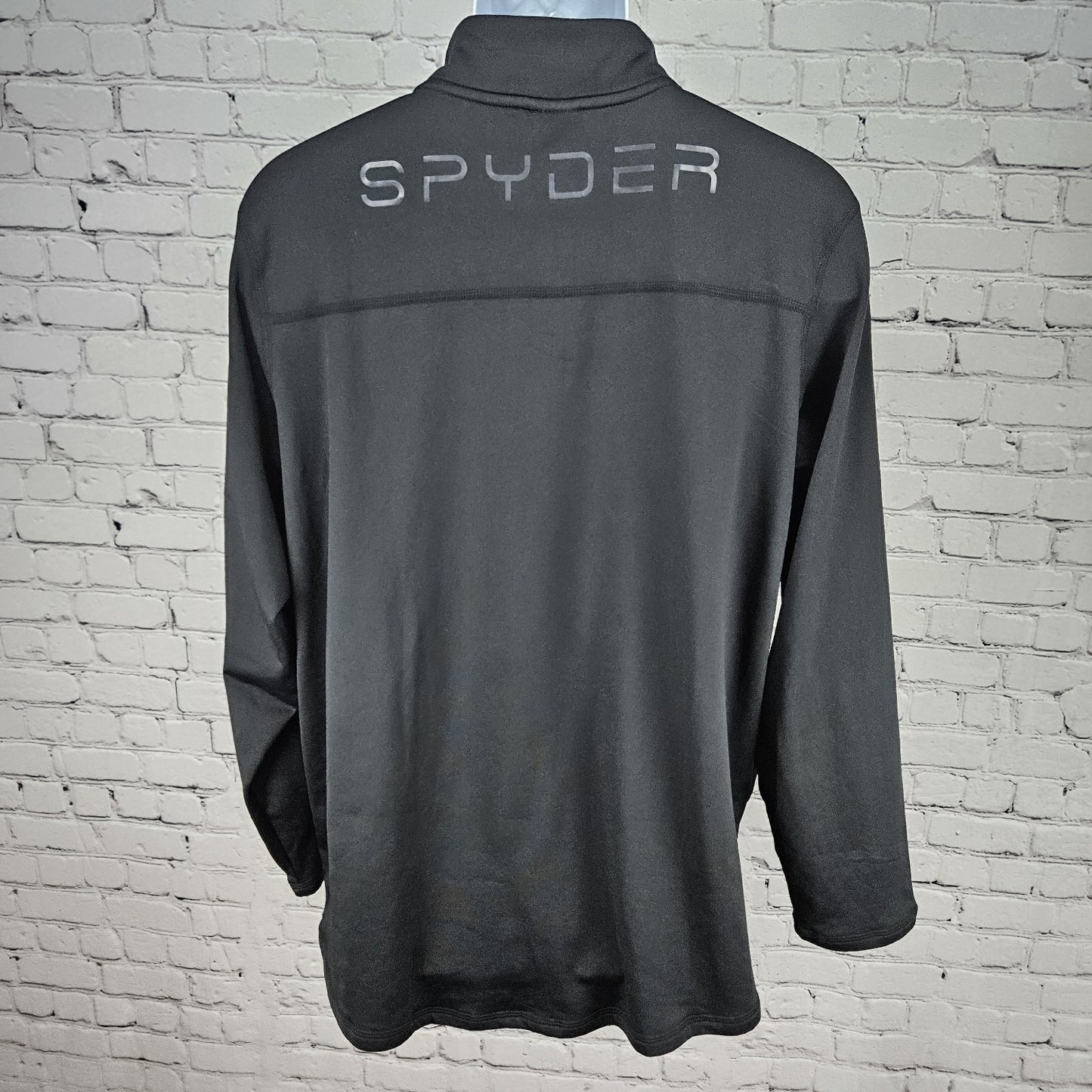Spyder Active Black ProWeb 1/4 Zip Pullover Lightweight Jacket Large *zipper