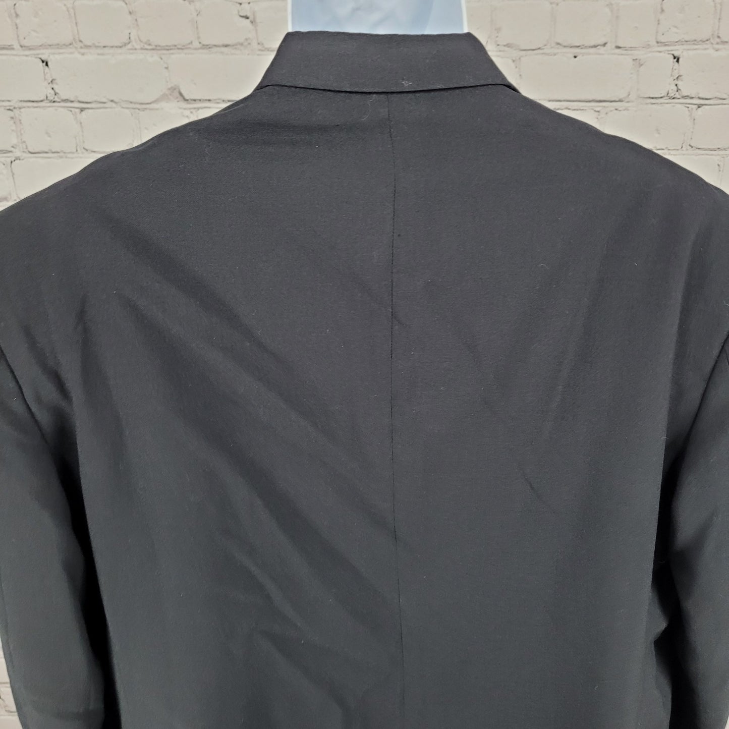Oscar De La Renta Hand Tailored Black Double Breasted Peak Blazer Suit Jacket 44