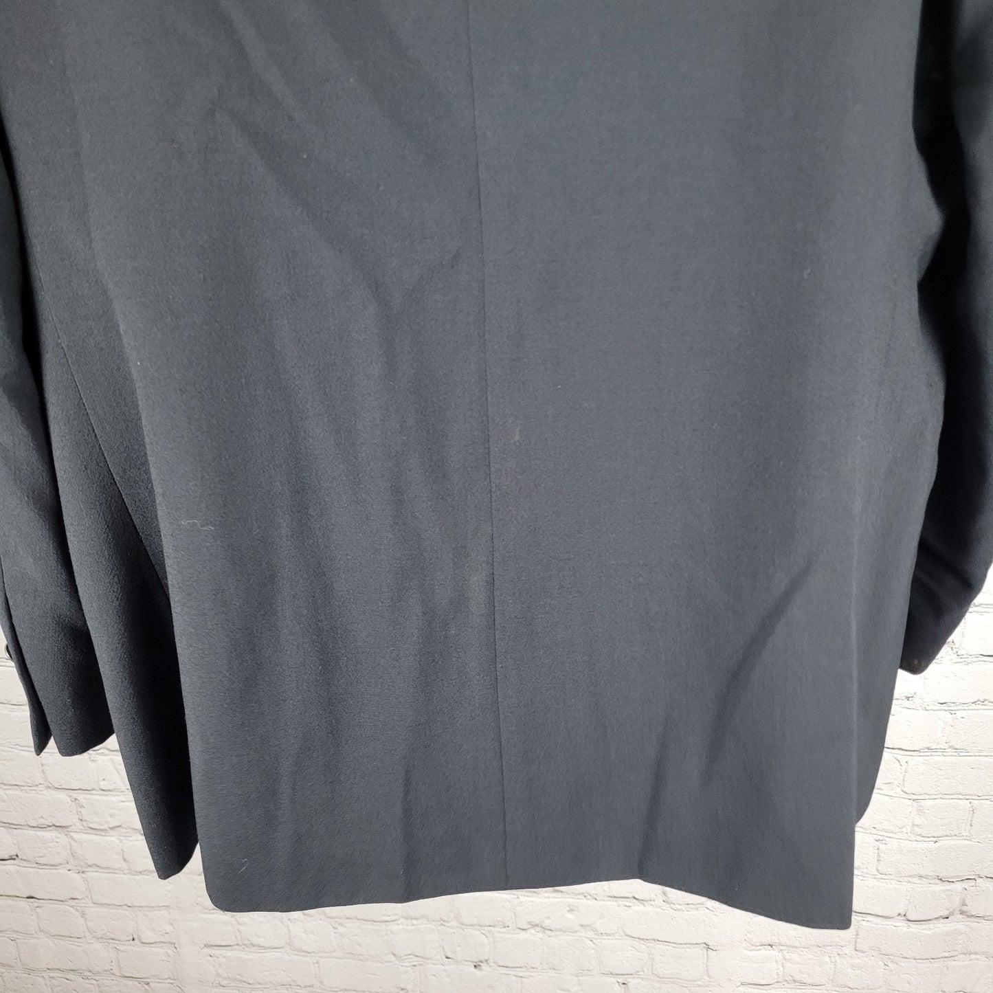 Oscar De La Renta Hand Tailored Black Double Breasted Peak Blazer Suit Jacket 44