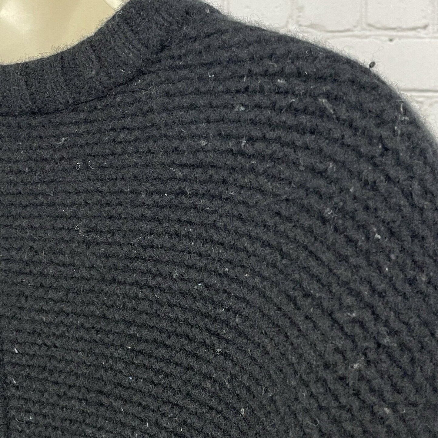 Madewell Black 100% Merino Wool Boxy Oversized Open Sweater Dolman Size M/L