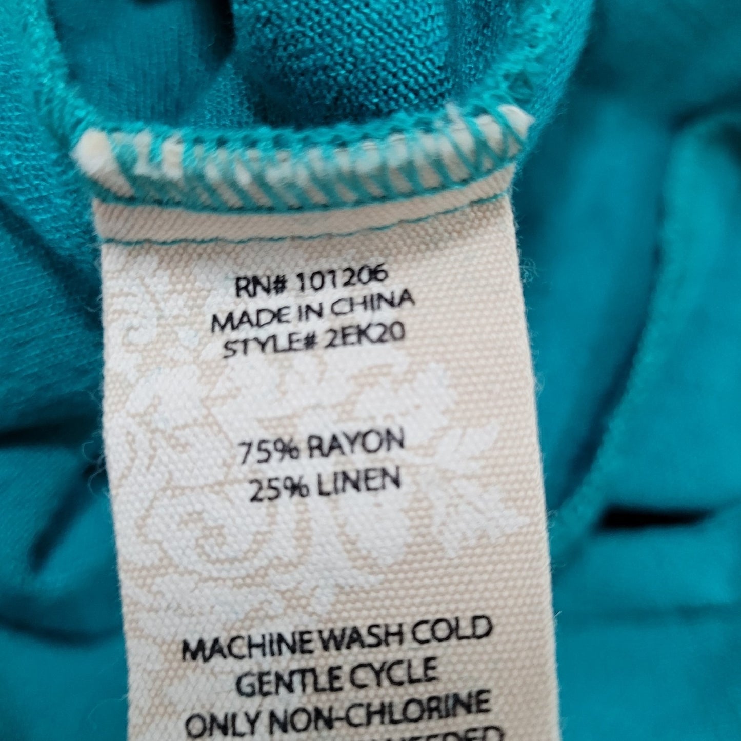 Soft Surroundings Blue Linen Blend High Rise Wide Leg Crop Pants Medium (32x21)