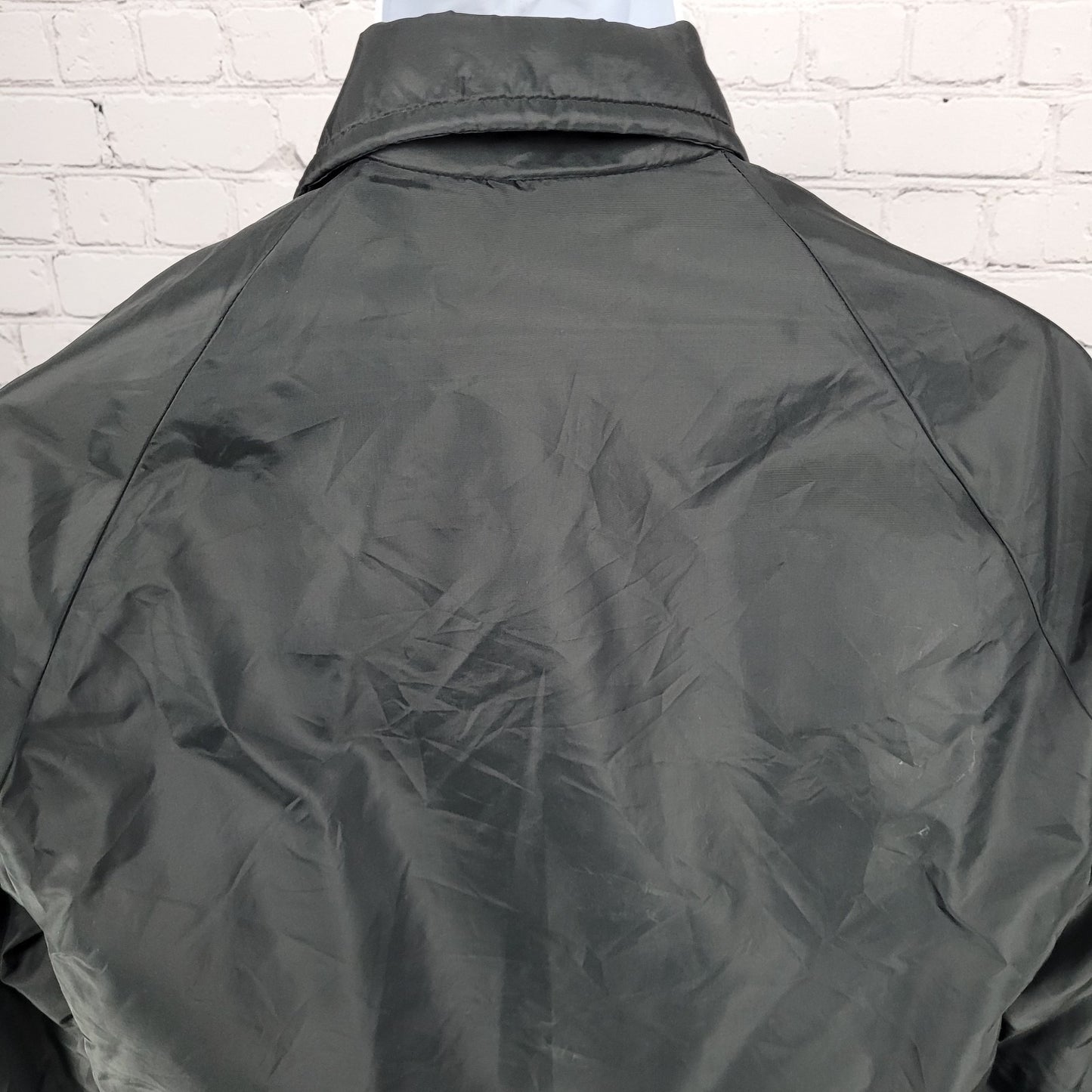 VTG Pla-Jac Dunbrooke Sherman Power Tongs Black Nylon Jacket USA Made Medium M