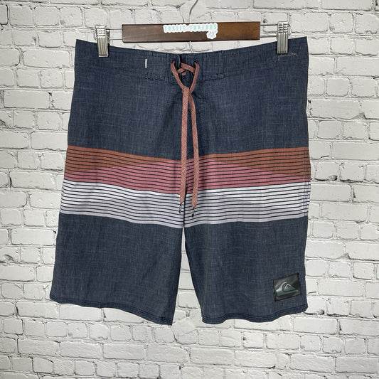 Quicksilver Grey Highline 4 Way Stretch Dryflight  Board Shorts Swim Trucks 28