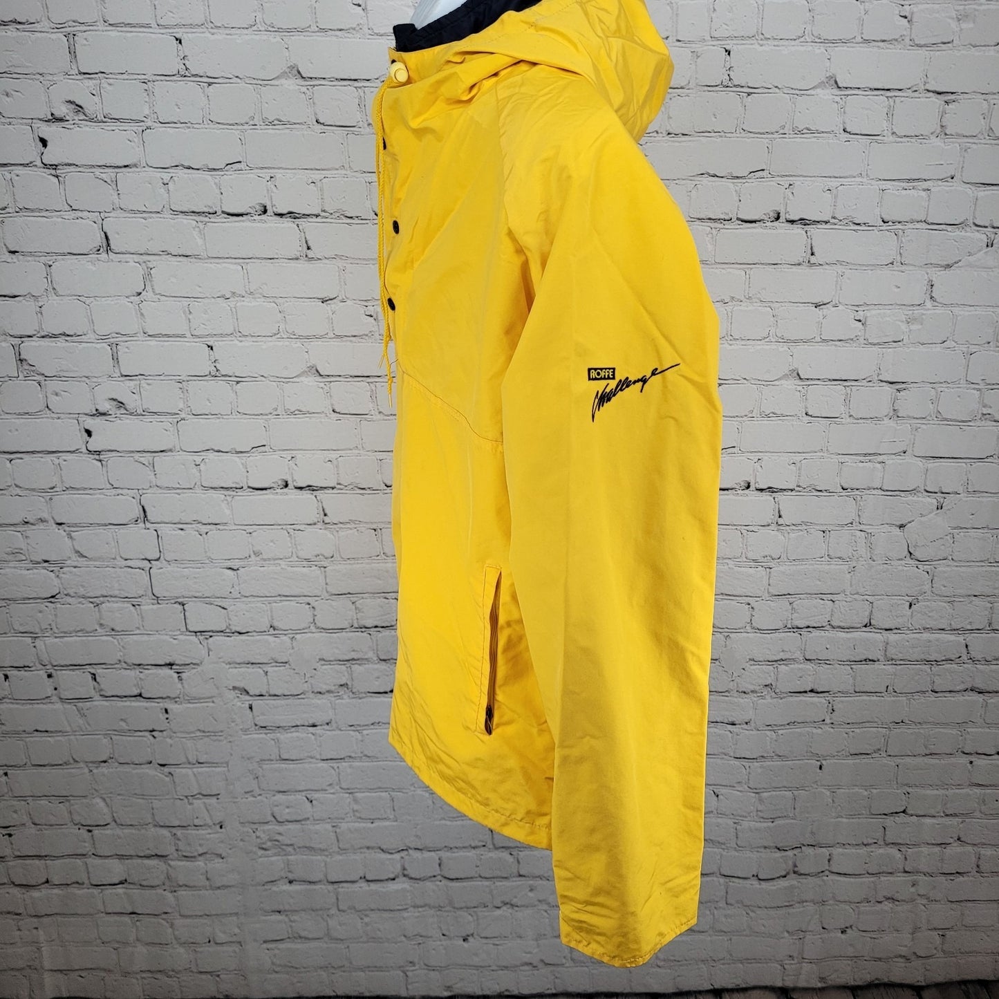 VTG Roffe Yellow Navy Sprinter Challenge Ski Gore-Tex Hooded Jacket USA Large L