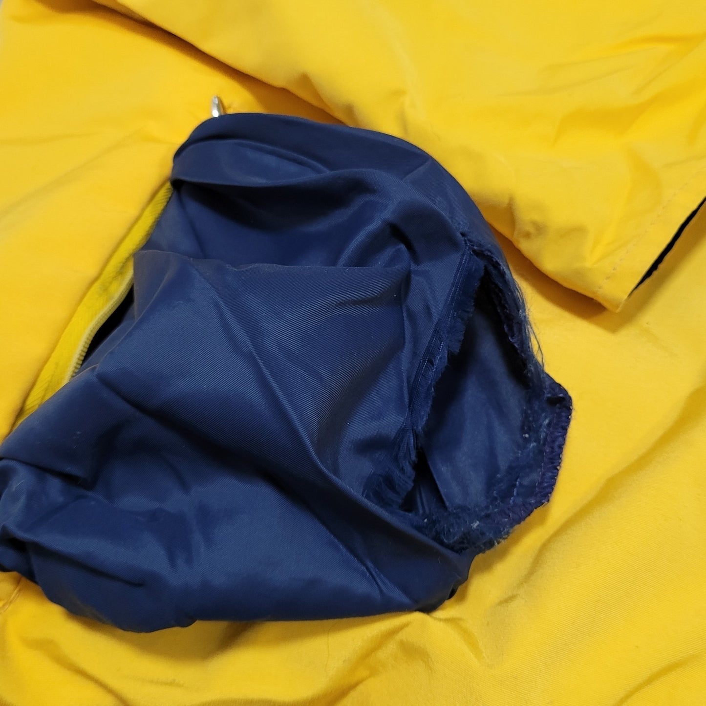 VTG Roffe Yellow Navy Sprinter Challenge Ski Gore-Tex Hooded Jacket USA Large L