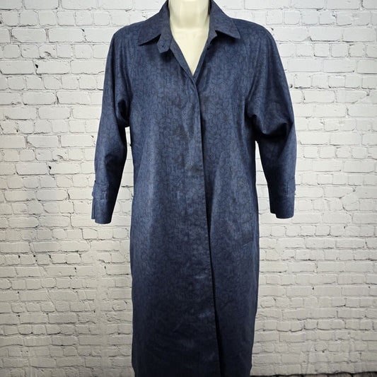 London Fog By Wamsutta Insulated Trench Coat With Removable Lining Blue Size 4