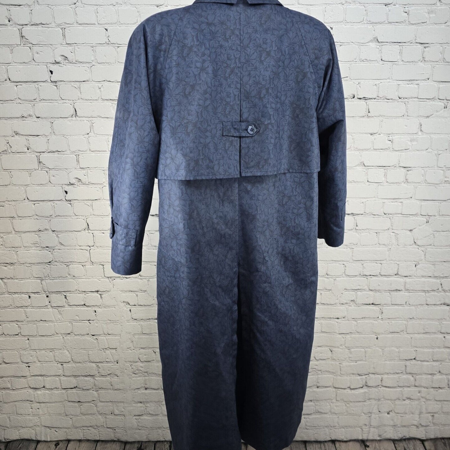 London Fog By Wamsutta Insulated Trench Coat With Removable Lining Blue Size 4