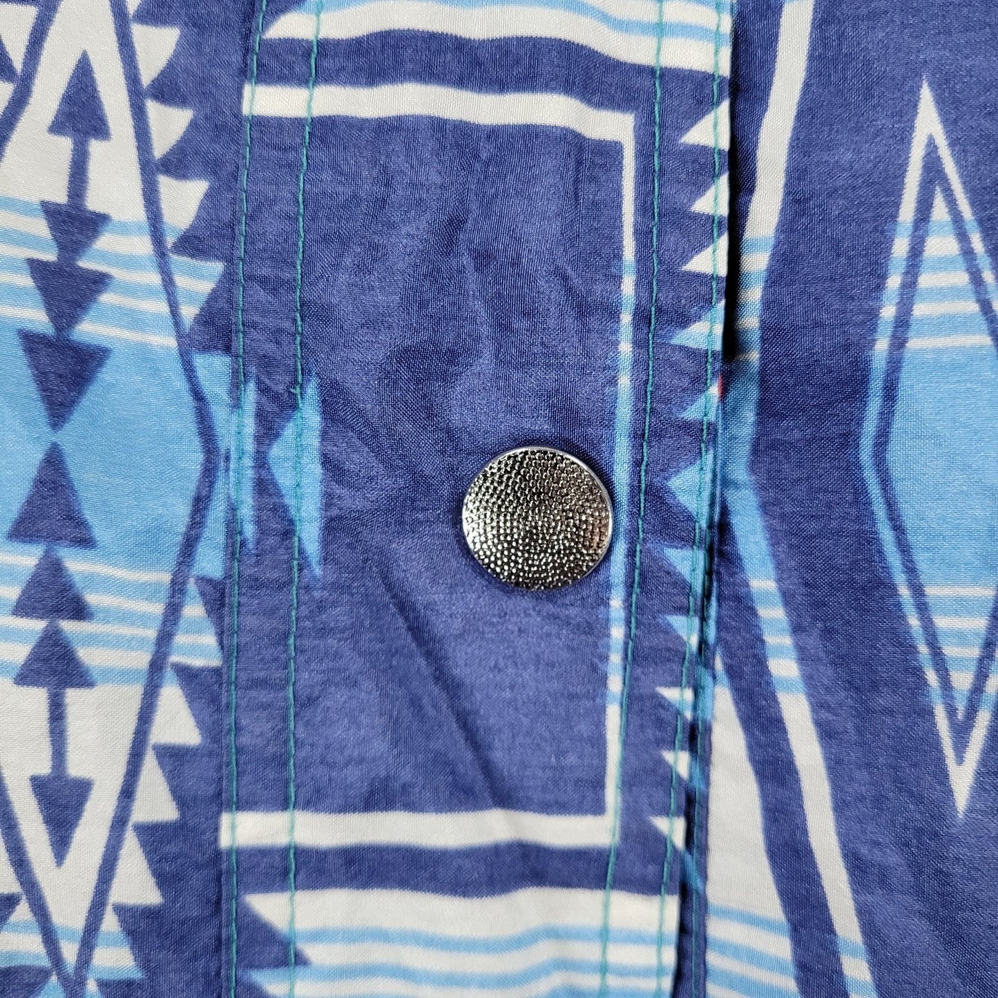 VTG Andy Johns Sport Mulitcolor Aztec Lightweight Windbreaker Jacket Size XL
