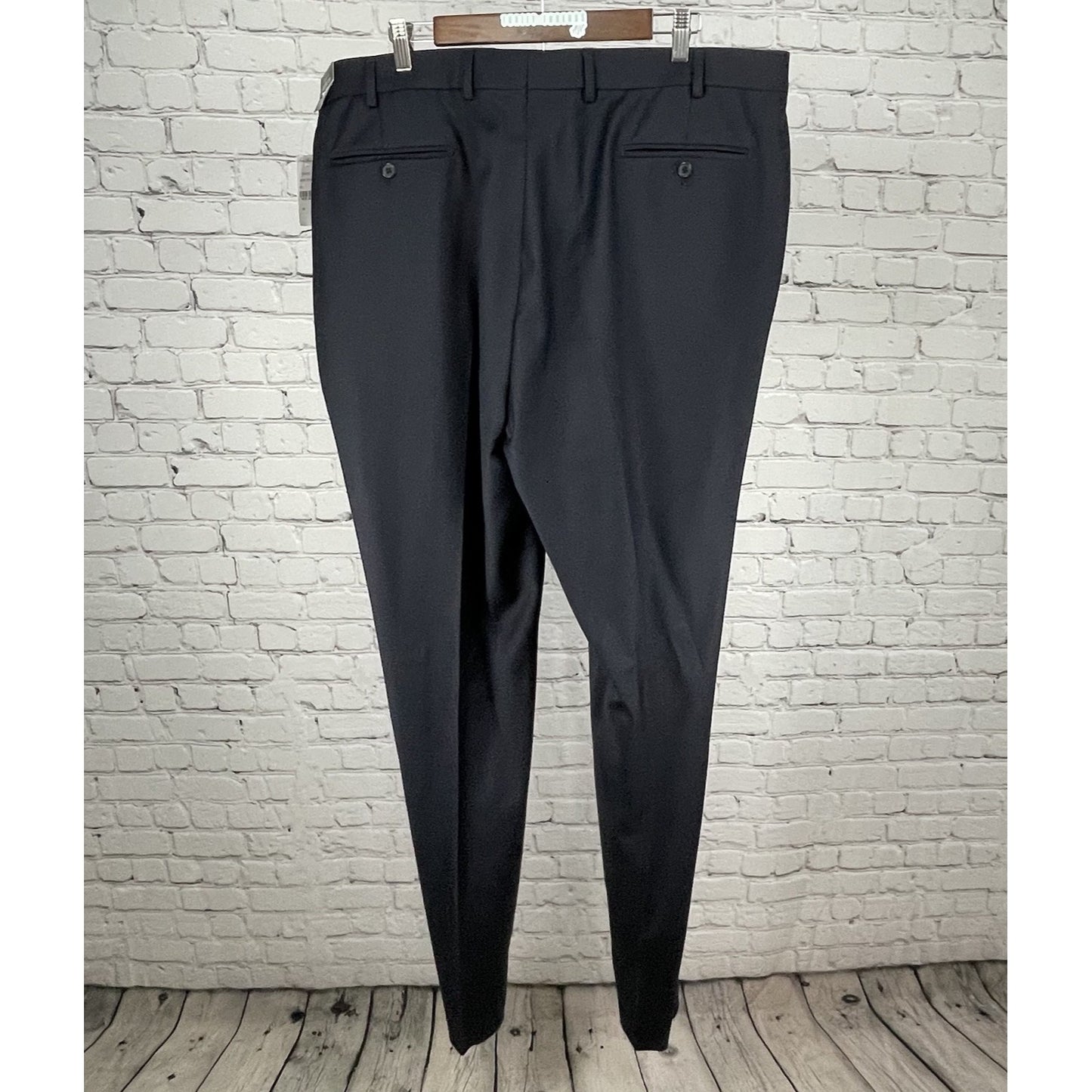 NWT Brooks Brothers NetJets Blue Wool Blend Tapered Dress Pants Size 44 (43x41)