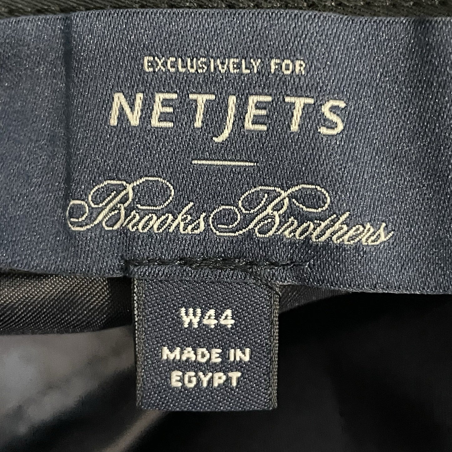NWT Brooks Brothers NetJets Blue Wool Blend Tapered Dress Pants Size 44 (43x41)