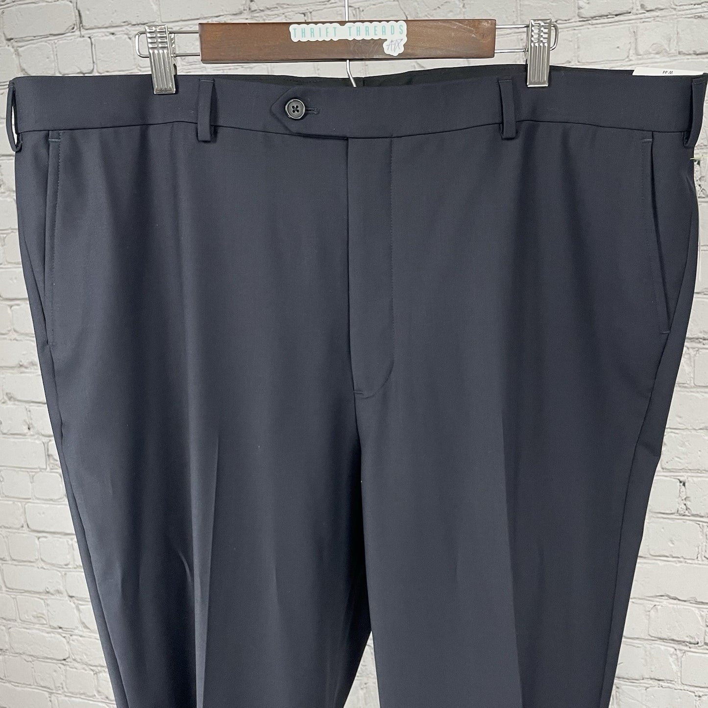 NWT Brooks Brothers NetJets Blue Wool Blend Tapered Dress Pants Size 44 (43x41)