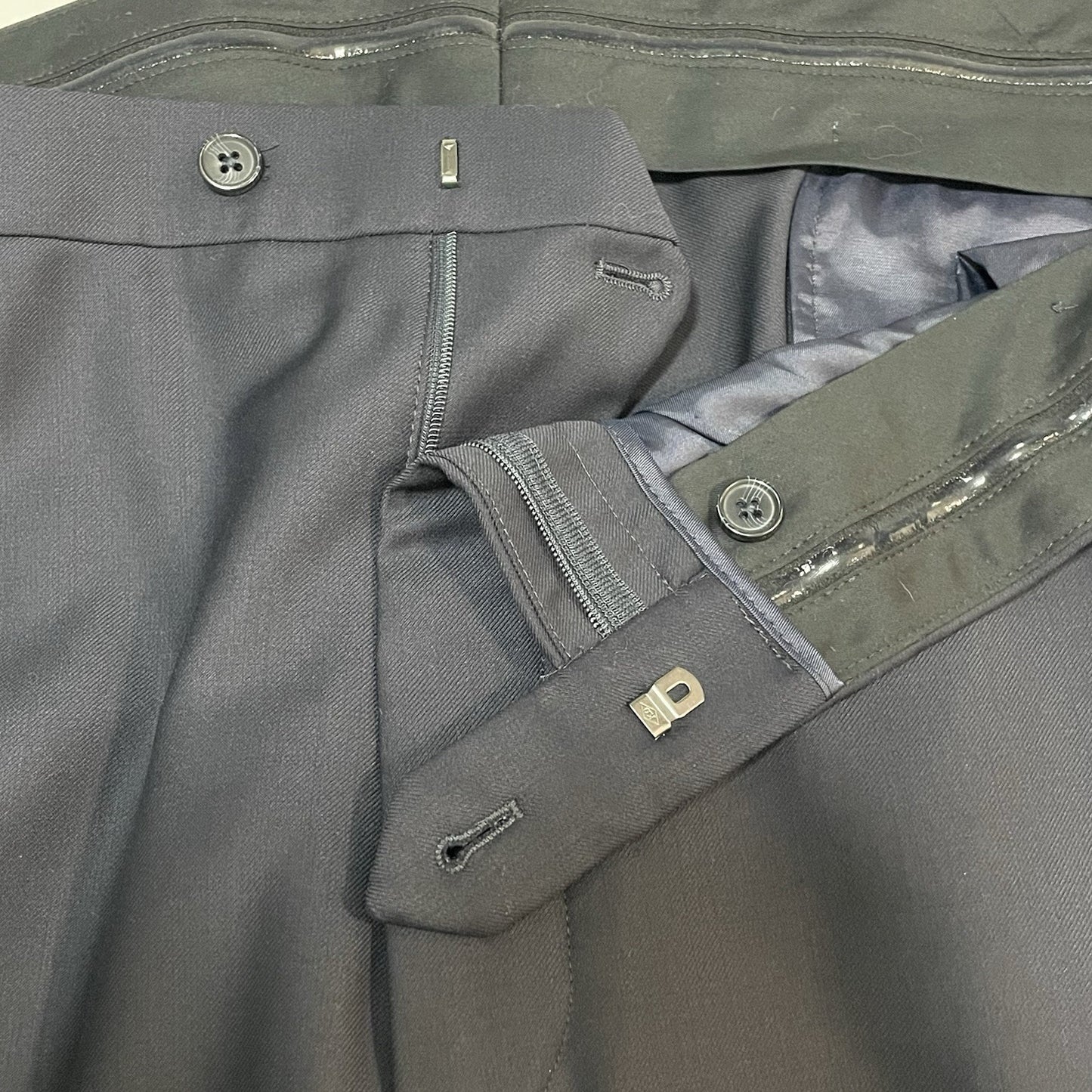 NWT Brooks Brothers NetJets Blue Wool Blend Tapered Dress Pants Size 44 (43x41)