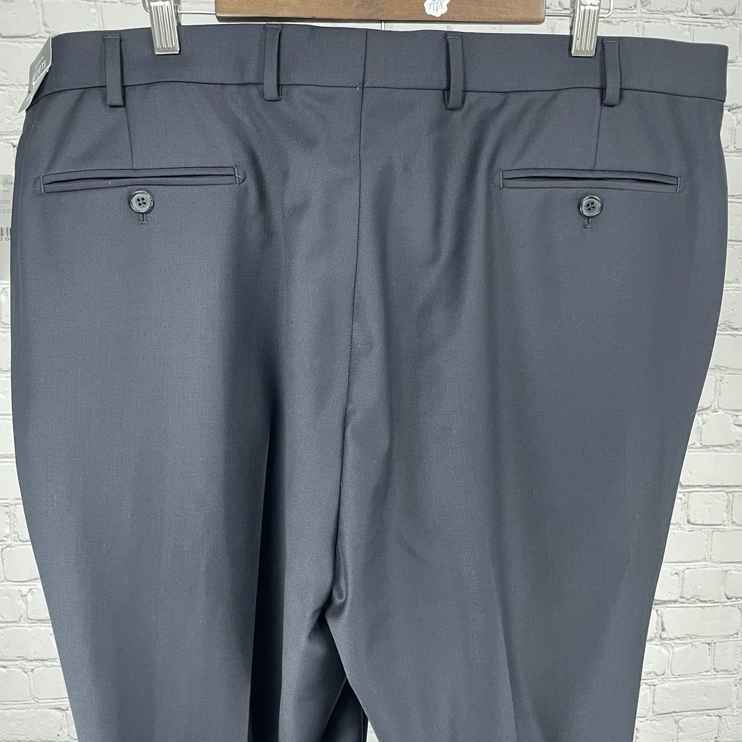 NWT Brooks Brothers NetJets Blue Wool Blend Tapered Dress Pants Size 44 (43x41)