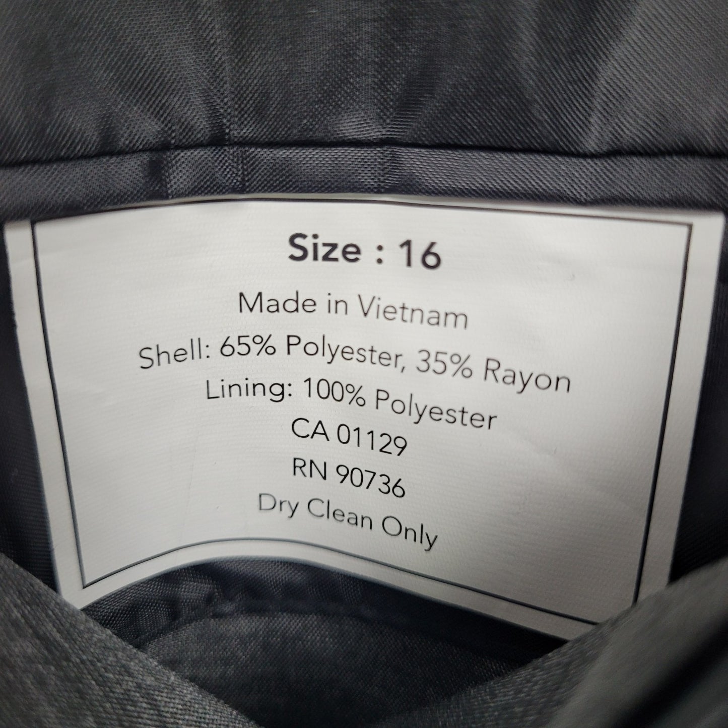 Joseph & Feiss Black 2 Button Double Vented Notch Blazer Jacket Boys Size 16