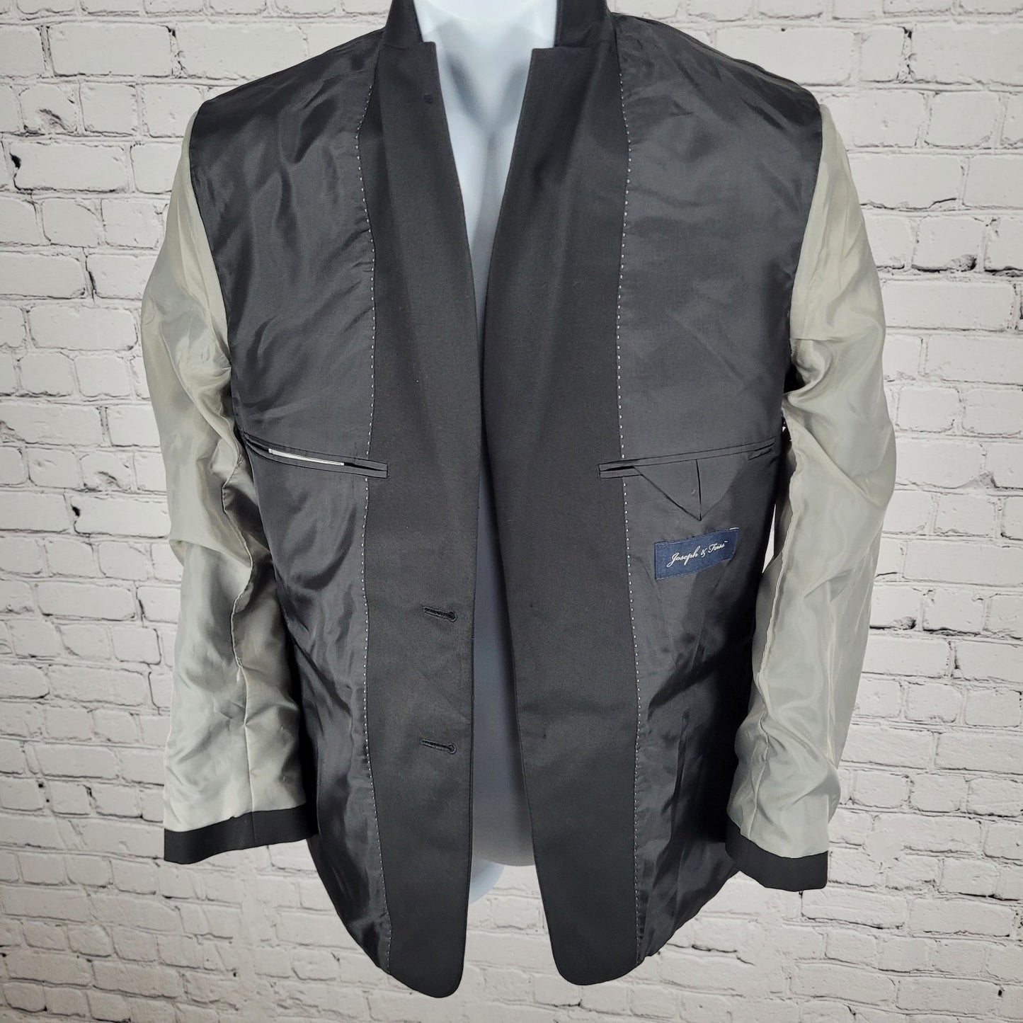 Joseph & Feiss Black 2 Button Double Vented Notch Blazer Jacket Boys Size 16