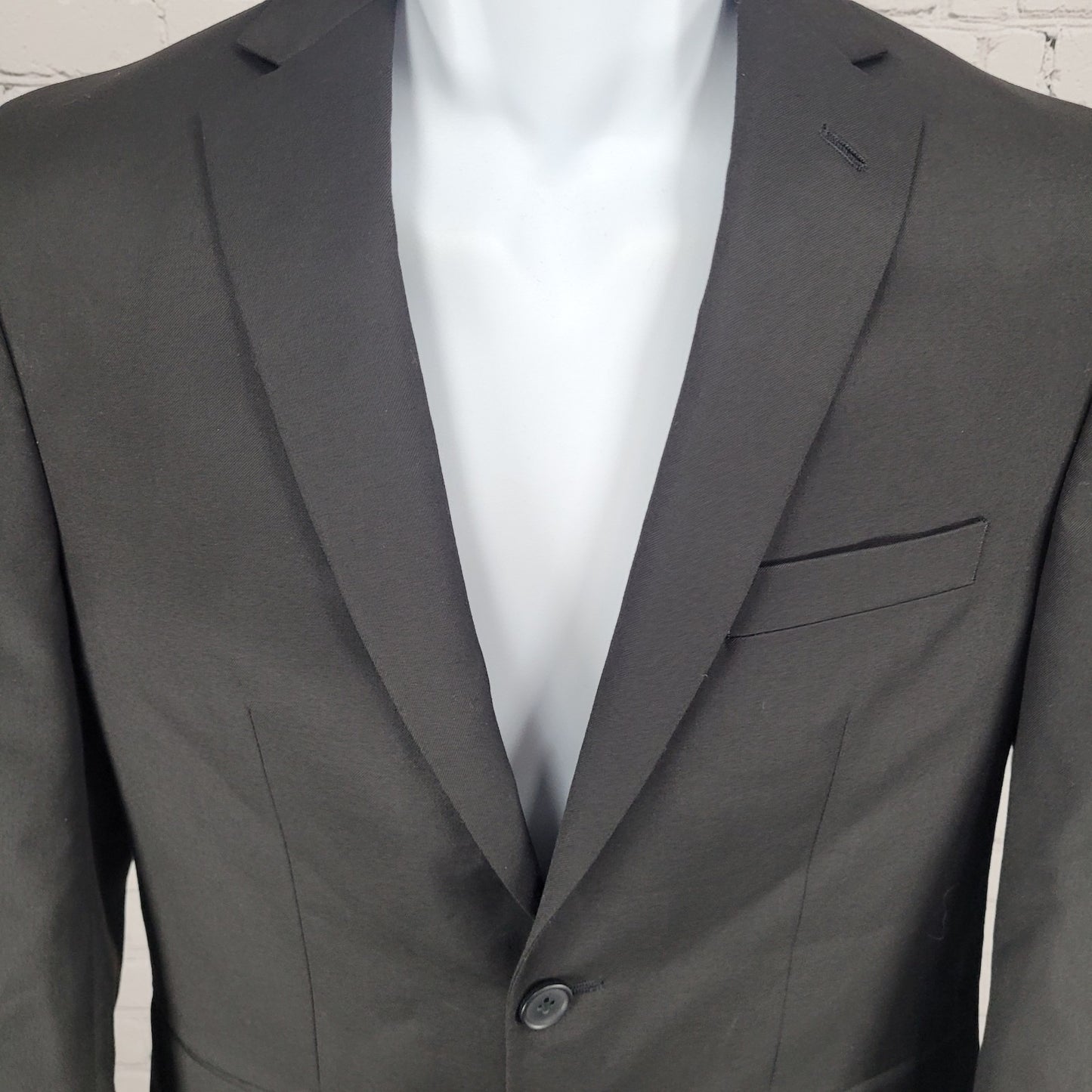 Joseph & Feiss Black 2 Button Double Vented Notch Blazer Jacket Boys Size 16