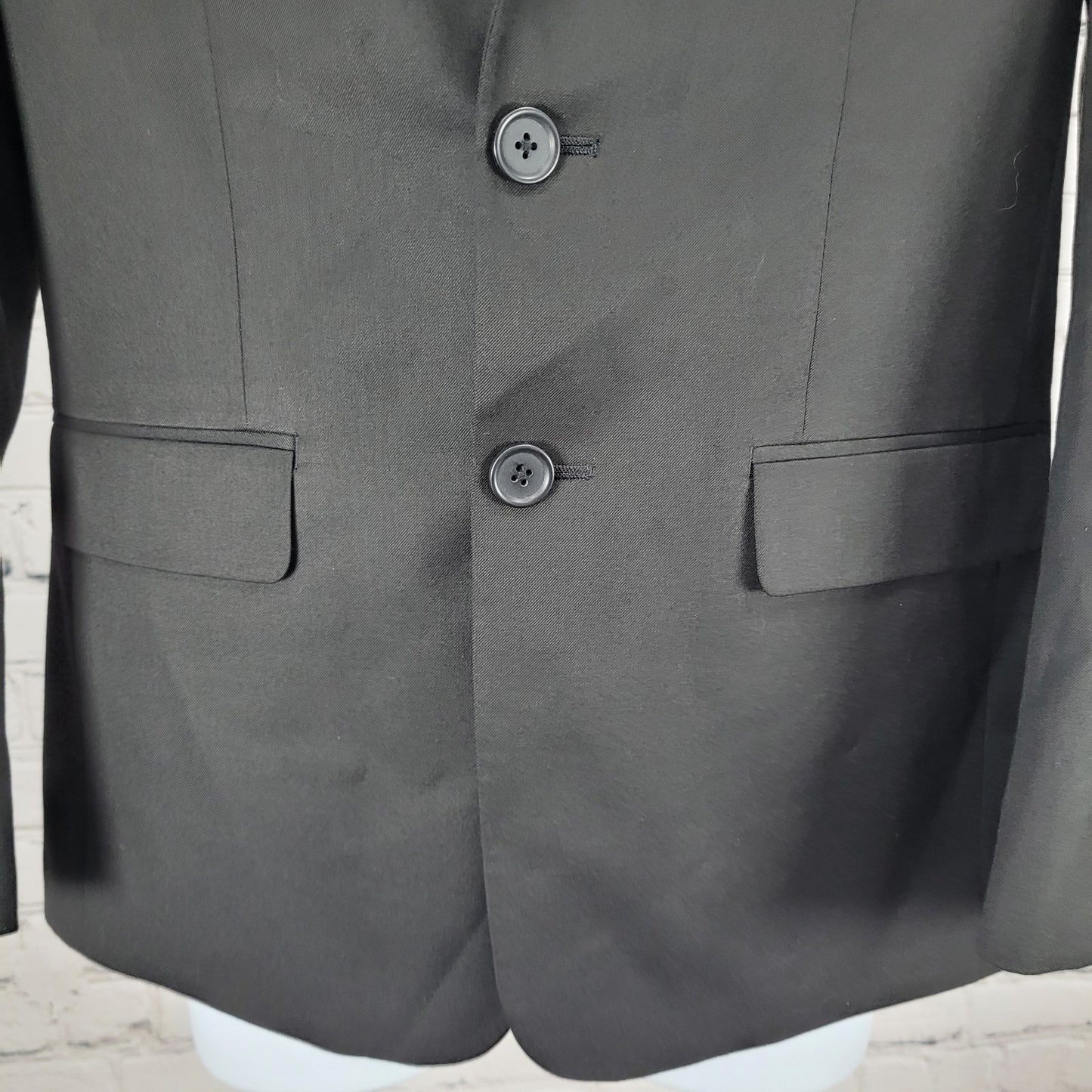 Joseph & Feiss Black 2 Button Double Vented Notch Blazer Jacket Boys Size 16