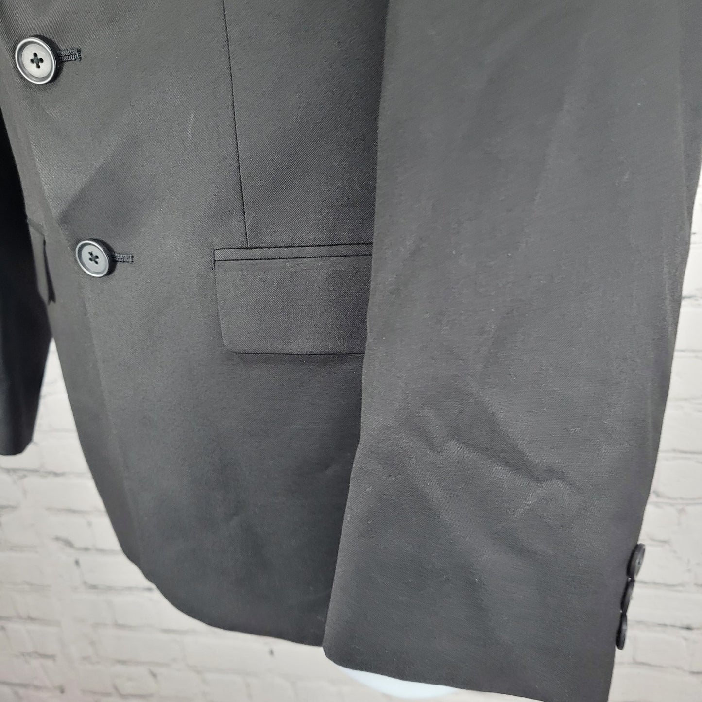 Joseph & Feiss Black 2 Button Double Vented Notch Blazer Jacket Boys Size 16
