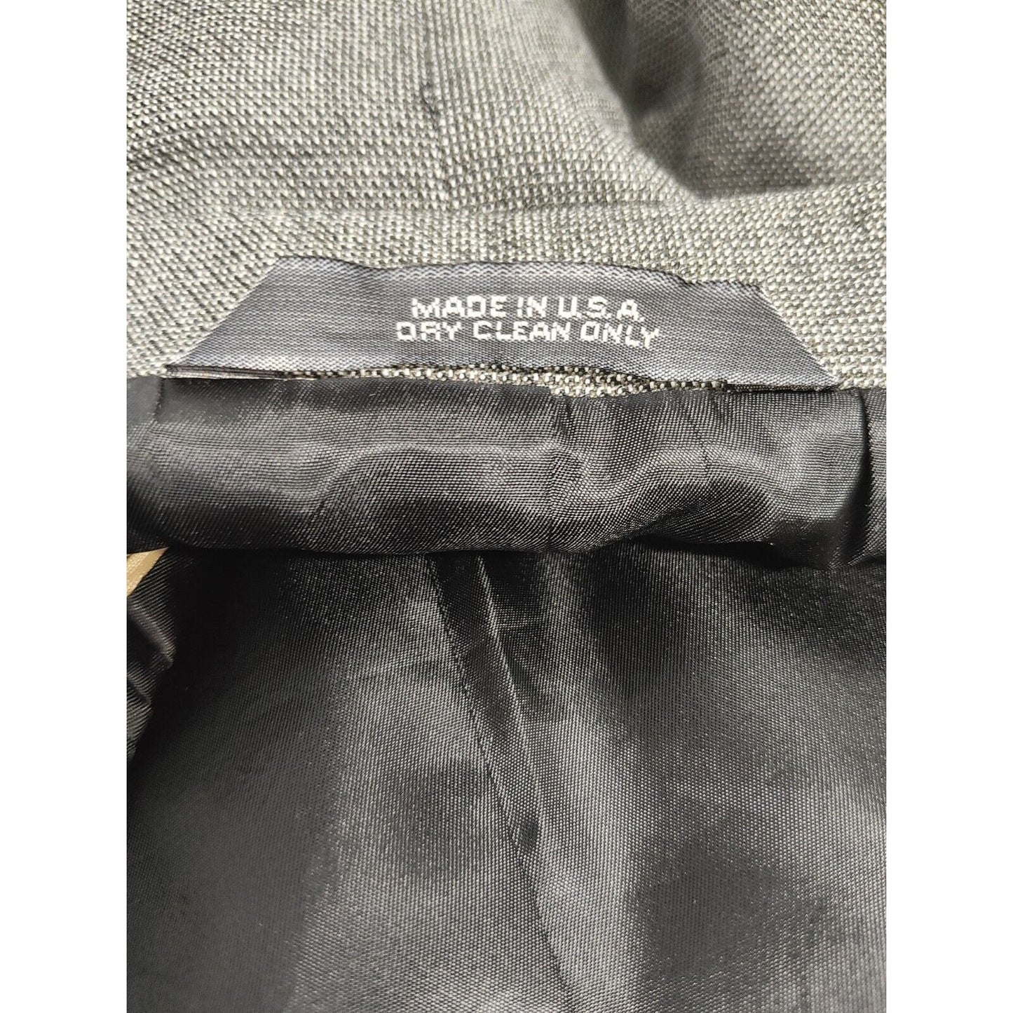 Haggar Clothing Co Gray Single Breasted Two Button Blazer USA Men’s Size 42