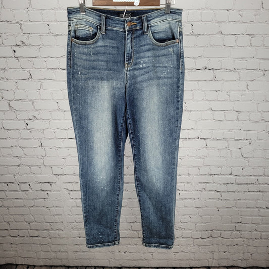 Judy Blue Denim Boyfriend Fit Mid Rise Distressed Jeans Size 7/28 (29x30)