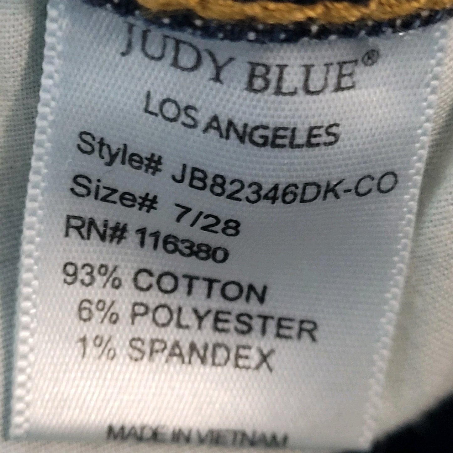 Judy Blue Denim Boyfriend Fit Mid Rise Distressed Jeans Size 7/28 (29x30)