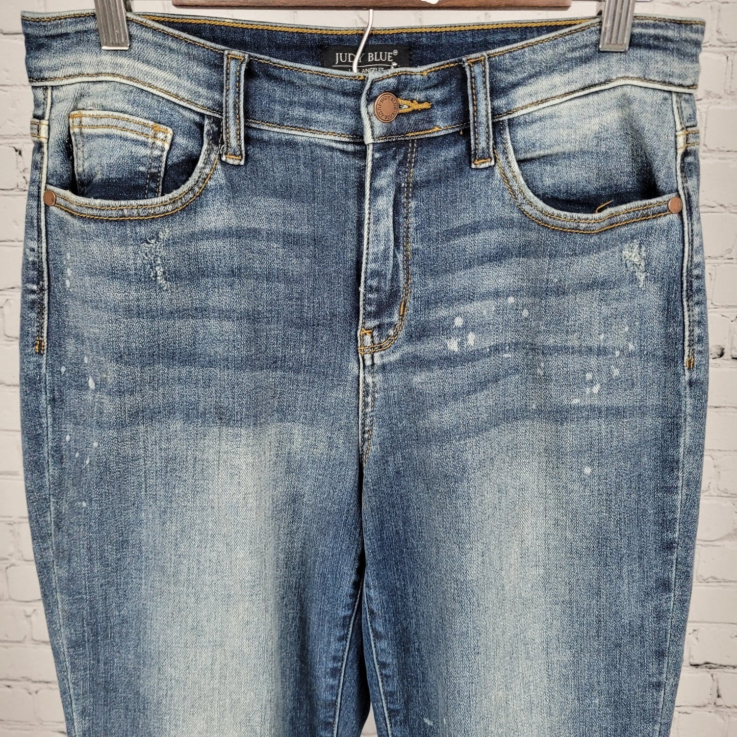 Judy Blue Denim Boyfriend Fit Mid Rise Distressed Jeans Size 7/28 (29x30)