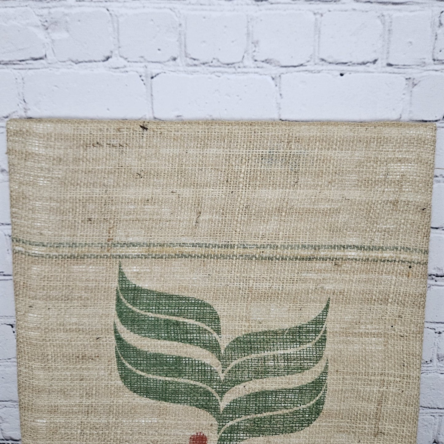 Cafes Do Brasil Coffee Burlap Sack Wrapped Canvas Wood Framed Art 20x16